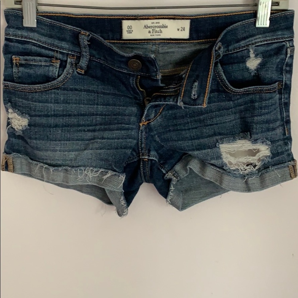ABERCROMBIE & FITCH blue denim shorts